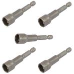 Set van 5 dop bit adapters 1/4 sleutelwijdte 13 mm. lengte, Ophalen of Verzenden