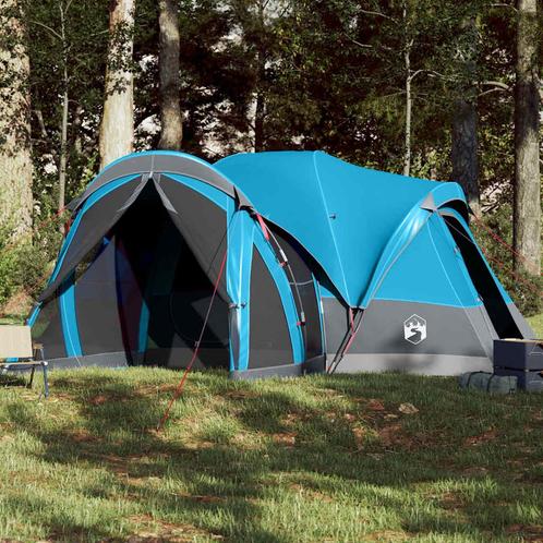 vidaXL Tipitent voor gezin 8-persoons waterdicht blauw, Caravans en Kamperen, Tenten, Nieuw, Verzenden