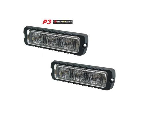 P3 LED Flitser  ECER65 - ECER10 - EMC 2 stuks  2 x 3 x 3 wat, Autos : Pièces & Accessoires, Éclairage, Enlèvement ou Envoi