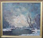 Leo Jodaens (1944-2000) - Winter aan de Oude Schelde