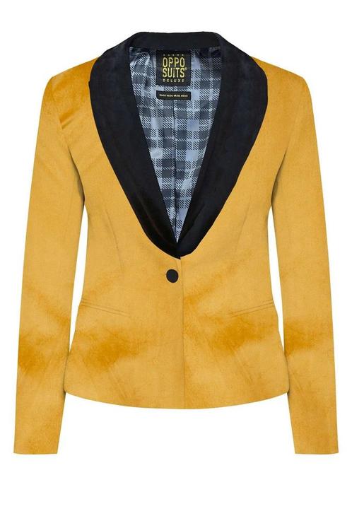 Gouden Velvet Blazer Dames OppoSuits, Kleding | Dames, Carnavalskleding en Feestkleding, Nieuw, Verzenden