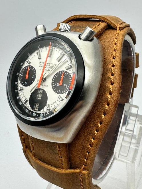 Citizen - Bullhead 8110 9011 - Gift Handmade Learther Bund, Handtassen en Accessoires, Horloges | Heren