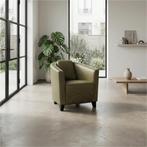 Leren fauteuil Press Special - Vintage Olive (olijf/groen), Huis en Inrichting, Nieuw, Ophalen of Verzenden, Eigentijds, Klassiek, Retro, Romantisch, Vintage