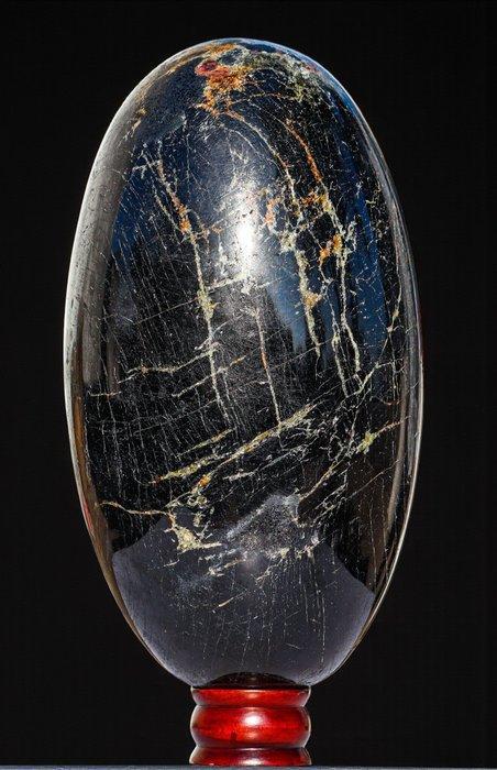 Biotiet & Zwarte Toermalijn Lingam - Hoogte: 305 mm -, Collections, Minéraux & Fossiles