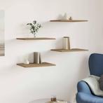 vidaXL Wandschappen 4 st 40x30x1,5 cm bewerkt hout, Huis en Inrichting, Woonaccessoires | Wandplanken en Boekenplanken, Verzenden