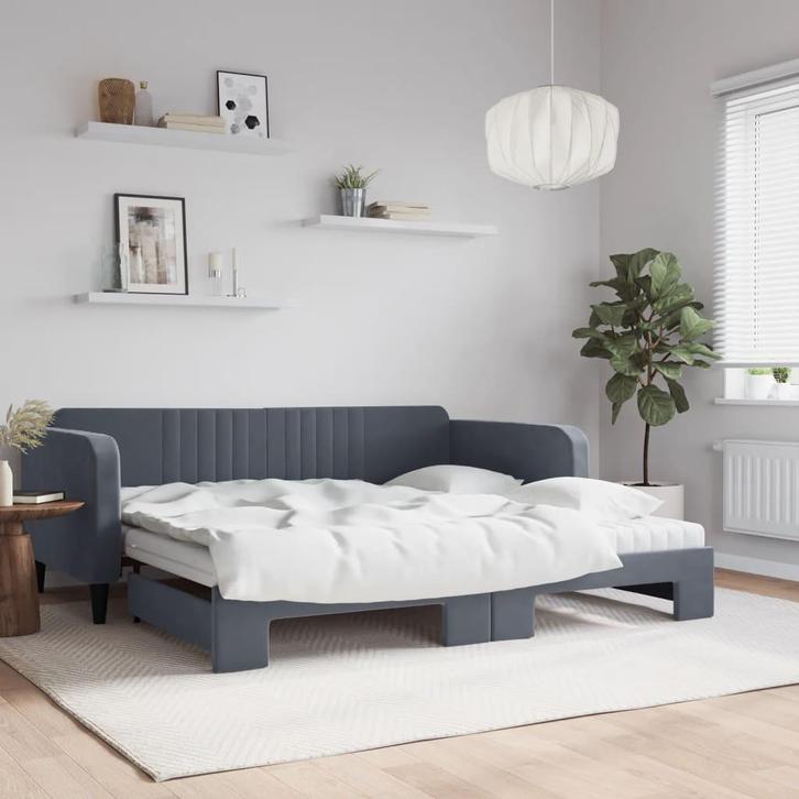 vidaXL Slaapbank onderschuifbed matrassen 100x200cm, Huis en Inrichting, Slaapkamer | Bedden, Nieuw, Verzenden