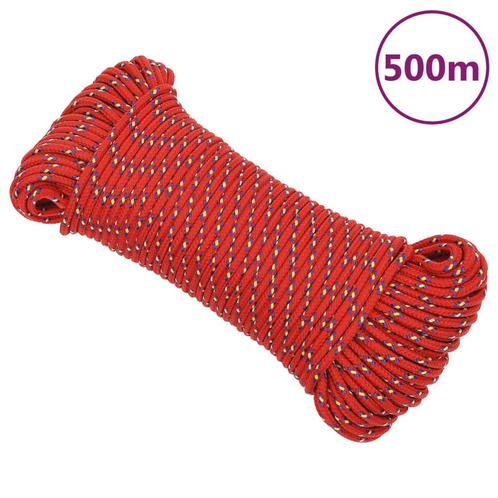 vidaXL Boottouw 3 mm 500 m polypropeen rood, Doe-het-zelf en Bouw, IJzerwaren en Bevestigingsmiddelen, Nieuw, Verzenden