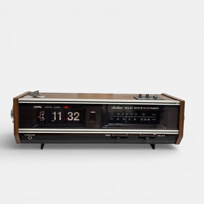 Flip klok - Copal Space Age Plastic, Metaal, Hout -, Antiek en Kunst, Kunst | Designobjecten