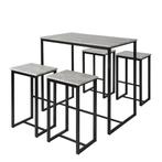 Tweedekans | SoBuy 5-Delige Eettafel Set OGT15-HG - 1 Tafel, Ophalen of Verzenden, Nieuw