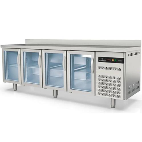 Koelwerkbank | S-LINE | 543L | 4 Glasdeuren (1/1 GN) |, Zakelijke goederen, Horeca | Keukenapparatuur, Nieuw in verpakking, Verzenden