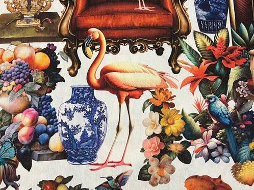 Tissu en coton exclusif et raffiné - design Art, Antiek en Kunst, Antiek | Tapijten, Tafelkleden en Textiel
