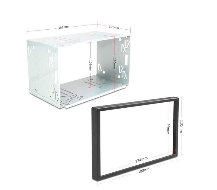 FACADE AUTORADIO 2DIN UNIVERSEL MÉTALLIQUE, Autos : Divers, Autoradios, Envoi