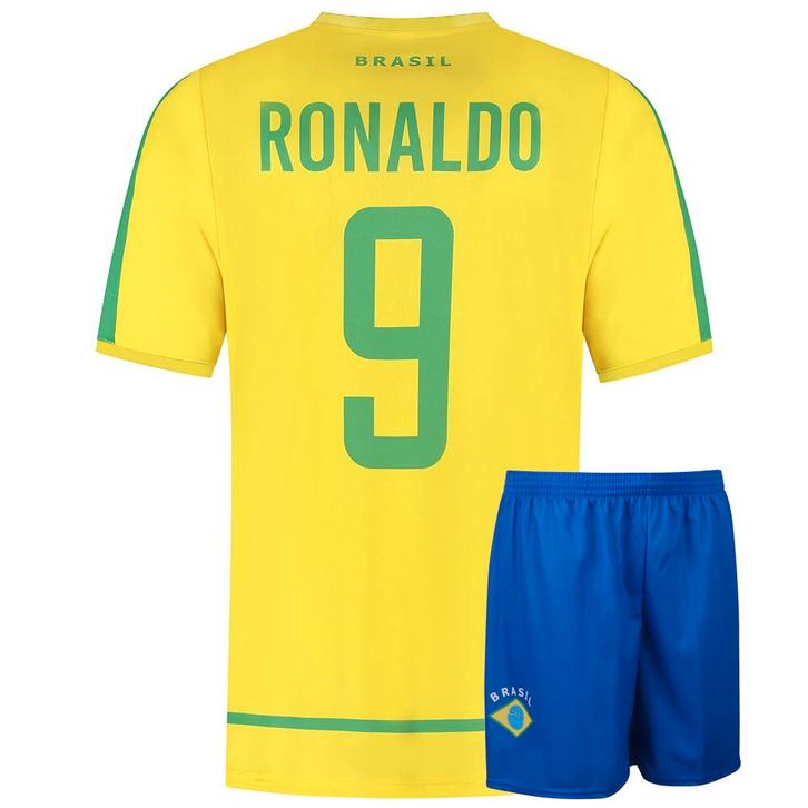 Kingdo Brazilie Voetbaltenue Thuis Ronaldo - WK 2002 - Kind, Sport en Fitness, Voetbal, Bal, Nieuw, Verzenden