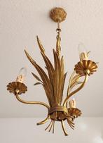 Kroonluchter - Verguld, IJzer - Blattgoud shabby bloemen, Antiek en Kunst