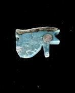 Oud-Egyptisch - Oudjat-oog in turquoise aardewerk - 664/332, Antiek en Kunst