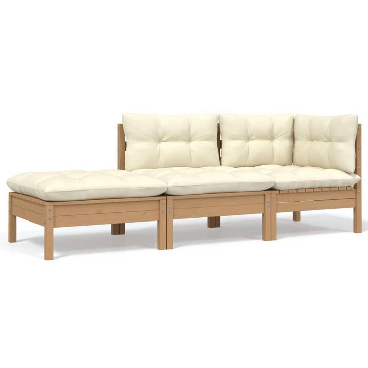Loungebank Hoeksalon Grenen | 60% KORTING | Retour Deal, Tuin en Terras, Tuinsets en Loungesets, Nieuw, Hout, Loungeset, Verzenden