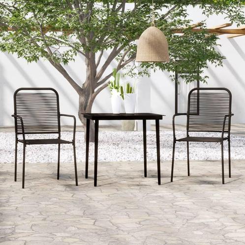 vidaXL 3-delige Tuinset zwart, Tuin en Terras, Tuinsets en Loungesets, Tuinset, Nieuw, Verzenden
