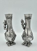 Albert Köhler - Vase (2) - Plaqué(e) argent - (WMF), paire