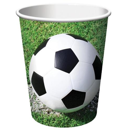 Voetbal Bekers 256ml 8st, Hobby en Vrije tijd, Feestartikelen, Nieuw, Verzenden