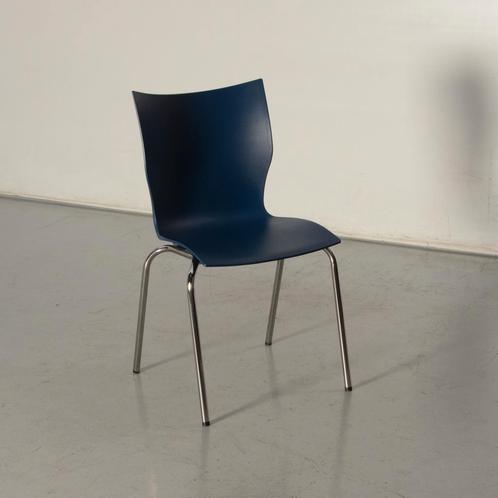 Casala Sfinx design vergaderstoel, blauw, 4-poot onderstel, Huis en Inrichting, Stoelen, Gebruikt, Ophalen of Verzenden