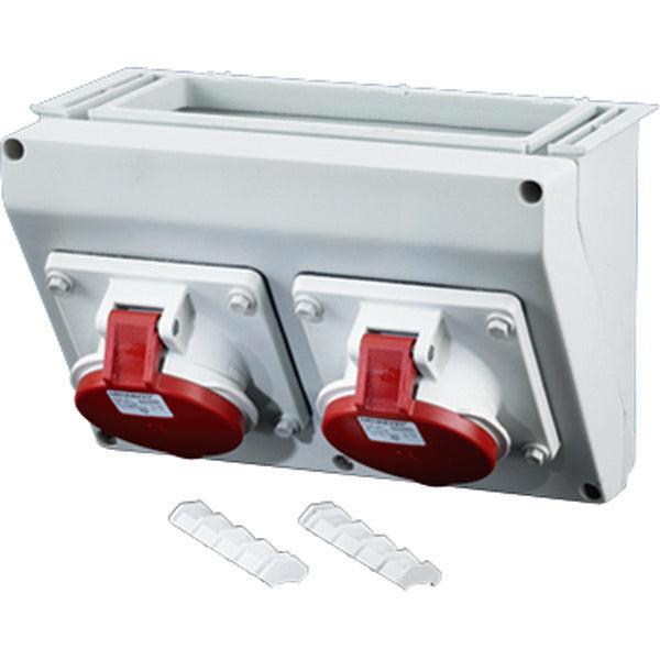 Hensel CEE stroomverdeler aansluitdoos 400V 2x32A 5P WM2 -, Doe-het-zelf en Bouw, Elektriciteit en Kabels, Verzenden