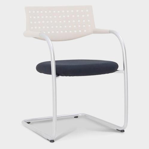 Vergaderstoel Vitra Visavis, zwart-lichtgrijs, slede frame, Maison & Meubles, Chaises, Enlèvement ou Envoi