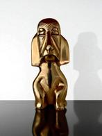 Cubist brass dog - Beeldje - 20cm/1,15 Kg - Messing