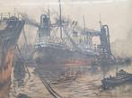Aart Bijl (1885-1962) - Nederlands schip met omgekeerde vlag