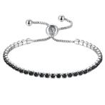 Fako Bijoux - Dames Armband Zirkonia Zwart - 2.5mm -, Verzenden, Nieuw