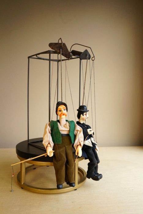 Marionet - Marionette, pop, poppentheater, gips, textiel. -, Antiquités & Art, Curiosités & Brocante