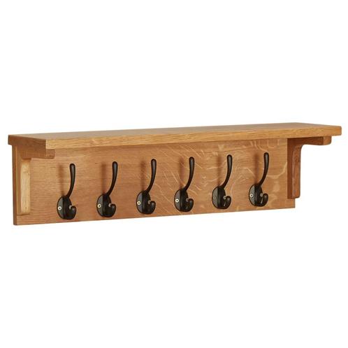 vidaXL Porte-manteau 60x16x16 cm Bois de chêne massif, Maison & Meubles, Accessoires pour la Maison | Portemanteaux, Neuf, Envoi