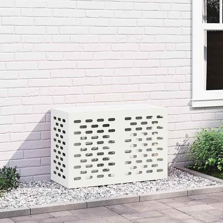 vidaXL Air Conditioner Hoes Wit 90 x 40 x 60 cm Staal, Electroménager, Climatiseurs, Envoi
