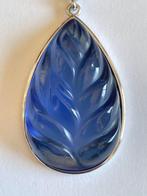 Lalique (bagged) - Heliconia - .925 Zilver, Kristal - Hanger, Antiek en Kunst, Antiek | Glaswerk en Kristal