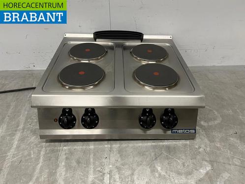 RVS Metos 4 pits elektrisch fornuis kookplaat 80 cm 400V, Zakelijke goederen, Horeca | Keukenapparatuur, Ophalen of Verzenden