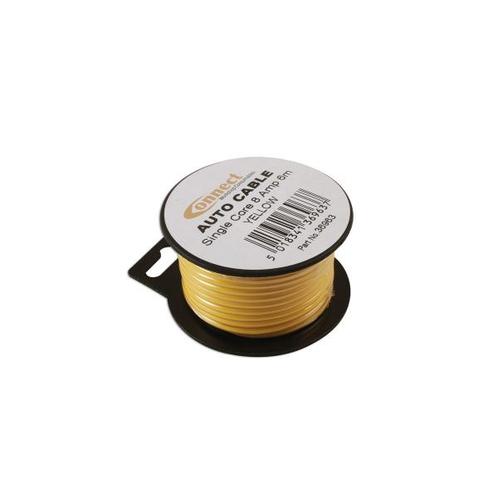 Draad 1mm2 geel PVC - mini haspel 6 meter (Electra), Auto diversen, Autogereedschap, Nieuw, Verzenden