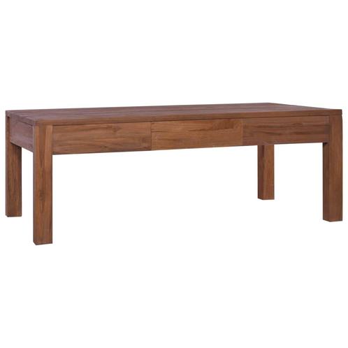 vidaXL Table basse 110x60x40 cm Bois de teck massif, Maison & Meubles, Tables | Tables de salon, Neuf, Envoi