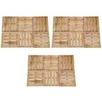 vidaXL 18 st Terrastegels 50x50 cm hout bruin, Verzenden, Nieuw