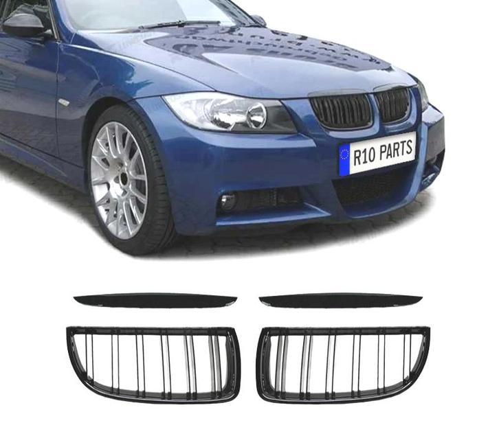 CALANDRES BMW E90 E91 05-08 LOOK M4 NOIR BRILLANT, Autos : Pièces & Accessoires, Carrosserie & Tôlerie, Envoi