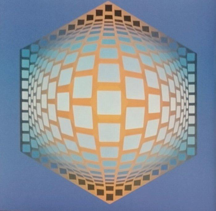 Victor Vasarely (1906-1997) - 4 works: TEGLA HAT, FOLKOKTA,, Antiek en Kunst, Antiek | Overige Antiek