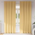 vidaXL Gordijnen met gordijnen 2 pcs Beige 260 x 140 cm, Huis en Inrichting, Verzenden, Nieuw