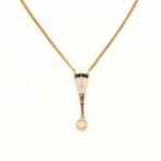 Collier - 14 carats Or jaune Diamant (Naturelle), Handtassen en Accessoires, Kettingen, Nieuw