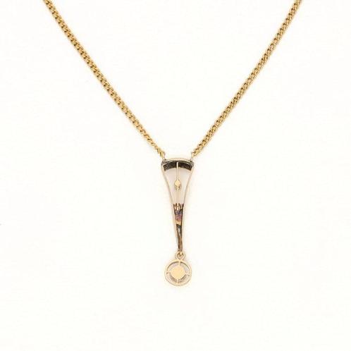 Collier - 14 carats Or jaune Diamant (Naturelle), Handtassen en Accessoires, Kettingen