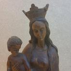 Snijwerk, Große Holzskulptur – Madonna mit Kind – 51,5 cm –