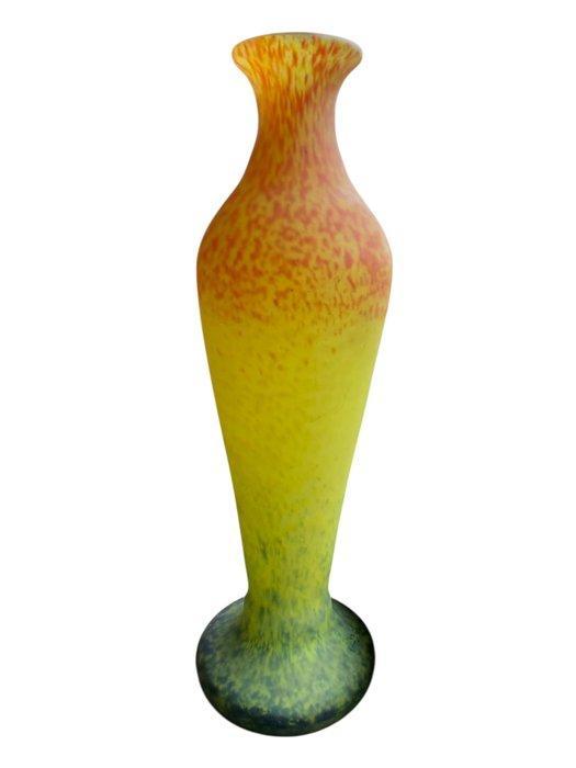 André Delatte - Vaas - Glas - Majestueuze vaas - H. 47 cm, Antiek en Kunst, Antiek | Glaswerk en Kristal