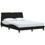 vidaXL Bedframe zonder matras 120x200 cm stof zwart, Verzenden