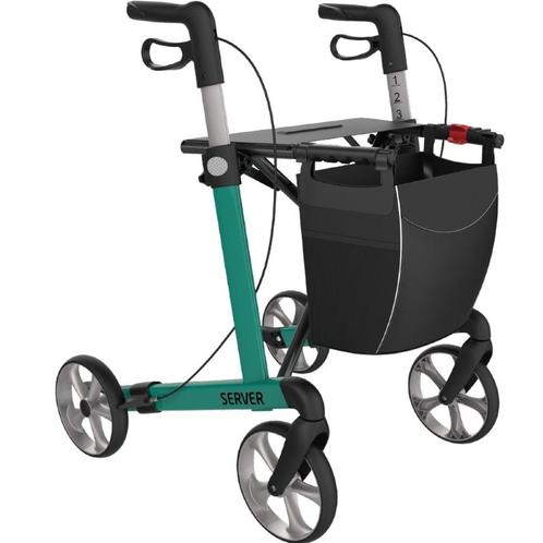 Rehasense Server lichtgewicht rollator STANDARD - Turquoise, Divers, Déambulateurs, Enlèvement ou Envoi