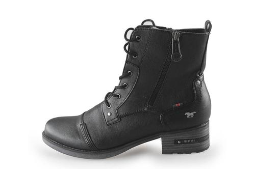 Mustang Veterboots in maat 41 Zwart | 5% extra korting, Kleding | Dames, Schoenen, Zwart, Zo goed als nieuw, Overige typen, Verzenden