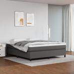 vidaXL Boxspring bed kunstleer grijs 160x200 cm, Verzenden, Nieuw