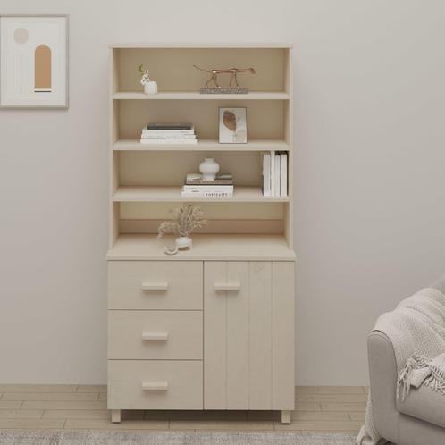 vidaXL Hoge kast HAMAR massief grenenhout honingbruin, Huis en Inrichting, Kasten | Dressoirs, Nieuw, Verzenden