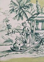 Tissu Toile de Jouy Orientale - 300x280cm - Design vert -, Antiek en Kunst